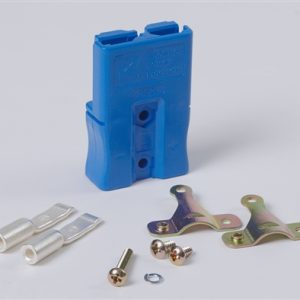 Delta-Q - 48v Blue SBS50 Connector w/ Pins and Strain Relief - For QuiQ Chargers (900-0071)