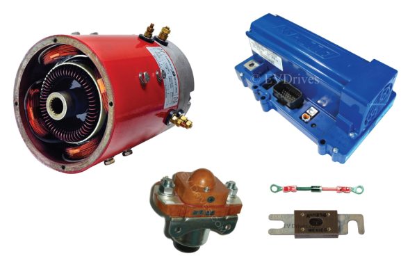 Golf Cart Upgrade Kit - Admiral MOT-D2 Motor, XCT48500 Controller & Accessories For Yamaha G19/G22