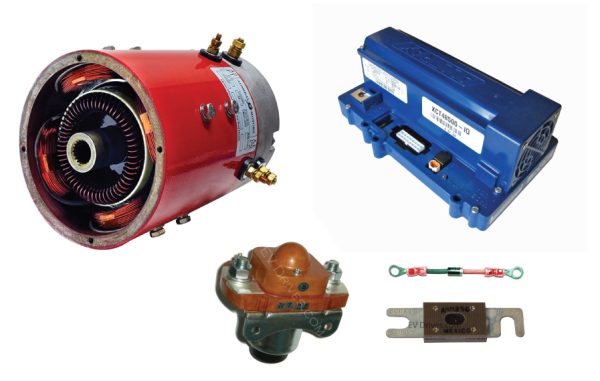 E-Z-Go TXT48, 48V High Torque Kit - Admiral MOT-B4 Motor, XCT48500 Controller & Accessories